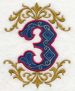 Illuminated Number 3 (7.8 inch)