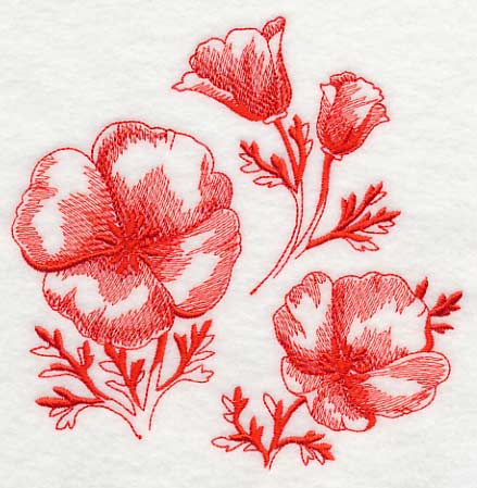 California Poppy Botanical (Toile)