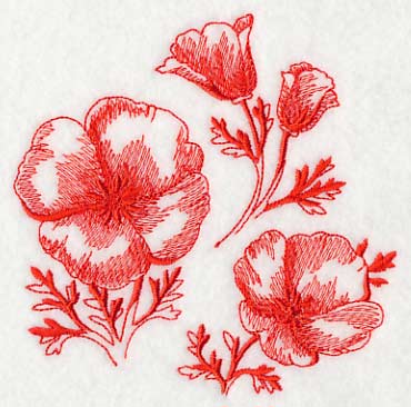 California Poppy Botanical (Toile)