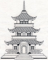 Japanese Pagoda (Blackwork)