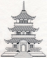 Japanese Pagoda (Blackwork)