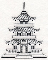 Japanese Pagoda (Blackwork)