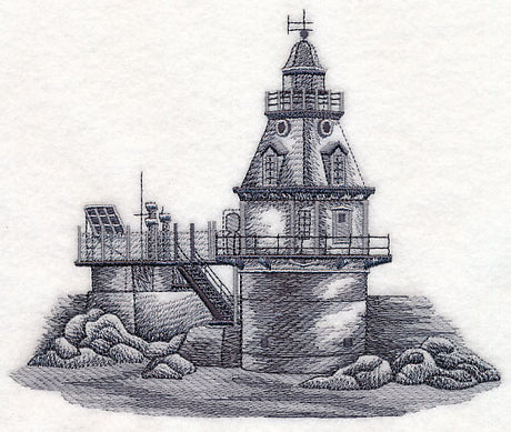 Ship John Shoal Light Sketch (New Jersey)