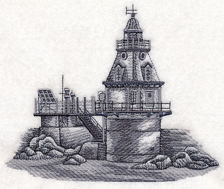 Ship John Shoal Light Sketch (New Jersey)