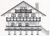Swiss Chalet (Blackwork)