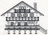 Swiss Chalet (Blackwork)