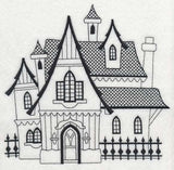 Storybook Gothic House (Blackwork)