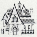 Storybook Gothic House (Blackwork)