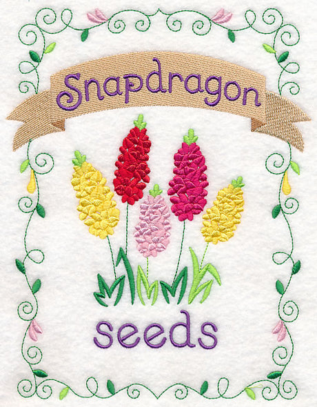 Country Charm Seed Packet - Snapdragons