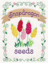 Country Charm Seed Packet - Snapdragons