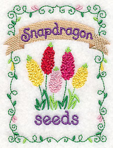 Country Charm Seed Packet - Snapdragons