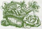 Farmers Market Vegetable Basket (Toile)