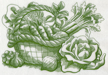 Farmers Market Vegetable Basket (Toile)