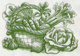 Farmers Market Vegetable Basket (Toile)