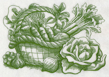Farmers Market Vegetable Basket (Toile)