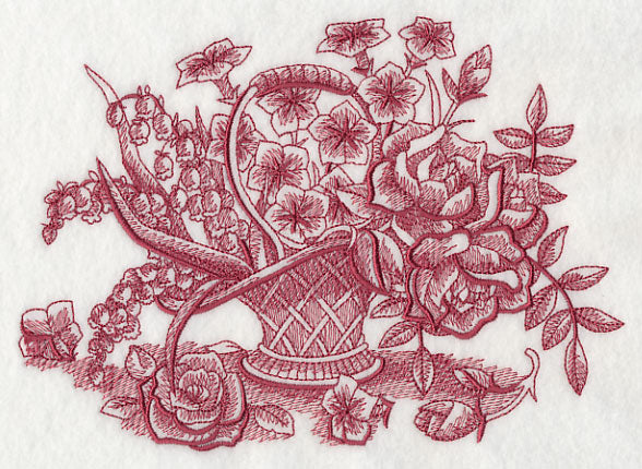 Farmers Market Flower Basket (Toile)