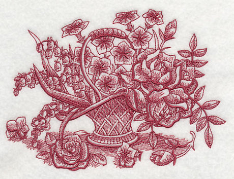 Farmers Market Flower Basket (Toile)