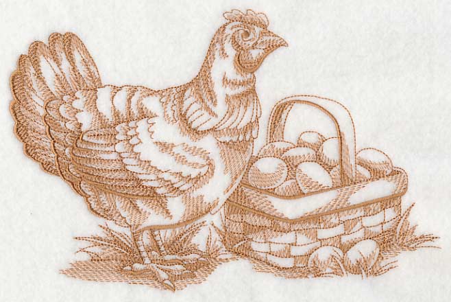French Market Chicken (Toile)