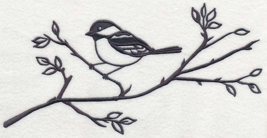 Simply Birds on Branches - Chickadee