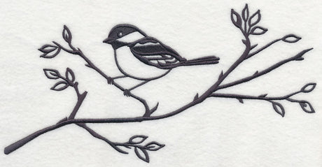 Simply Birds on Branches - Chickadee