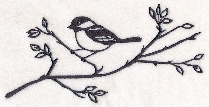 Simply Birds on Branches - Chickadee