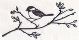 Simply Birds on Branches - Chickadee