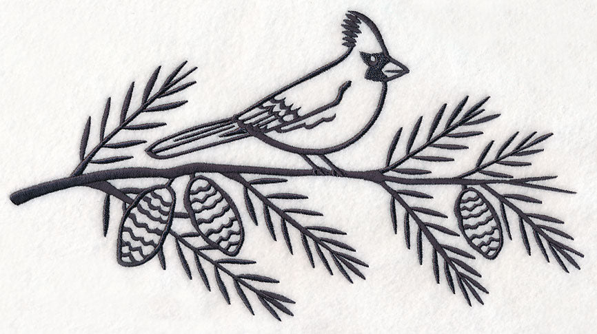 Simply Birds on Branches - Cardinal