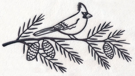 Simply Birds on Branches - Cardinal