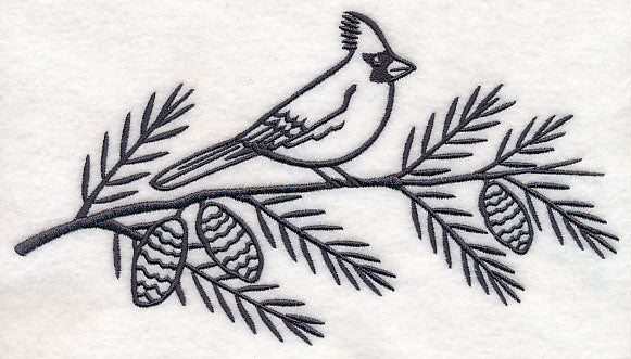 Simply Birds on Branches - Cardinal