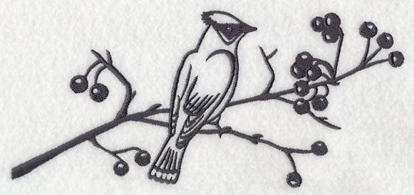 Simply Birds on Branches - Cedar Waxwing