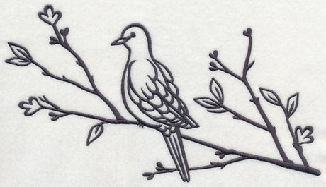 Simply Birds on Branches - Mourning Dove