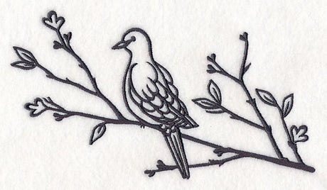 Simply Birds on Branches - Mourning Dove