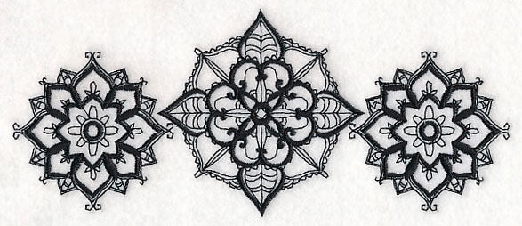 Mehndi Flourishes Trio (Blackwork)