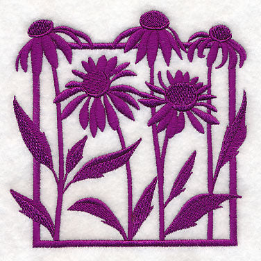 Fresh Floral Silhouettes - Coneflowers