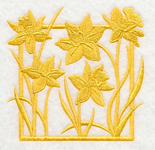 Fresh Floral Silhouettes - Daffodils