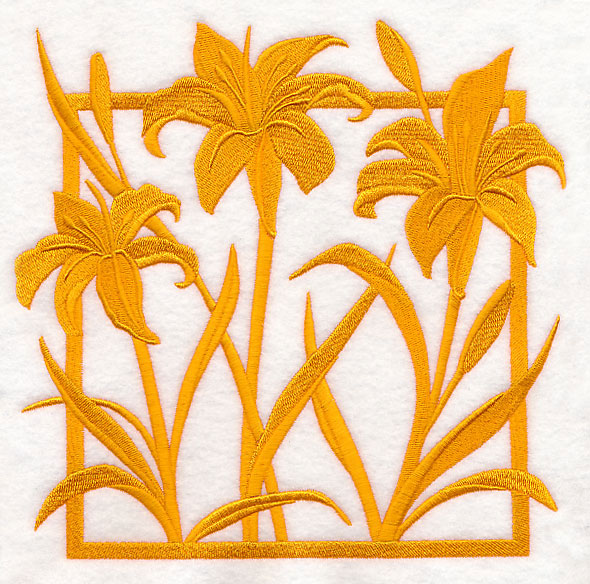 Fresh Floral Silhouettes - Day Lilies