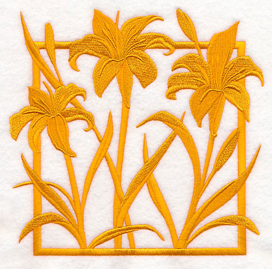 Fresh Floral Silhouettes - Day Lilies