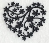 Leafy Heart 1 (Blackwork)