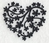 Leafy Heart 1 (Blackwork)