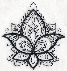 Mendhi Flower 1 (Blackwork)