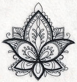 Mendhi Flower 1 (Blackwork)