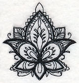 Mendhi Flower 1 (Blackwork)