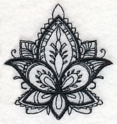 Mendhi Flower 1 (Blackwork)