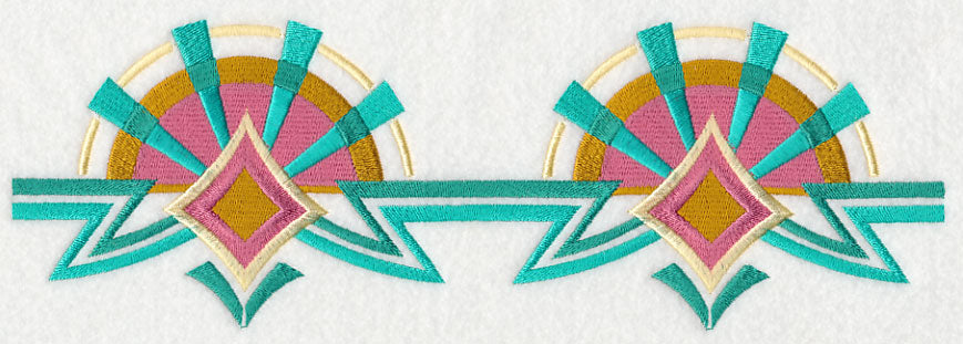 Art Deco Sunburst Border