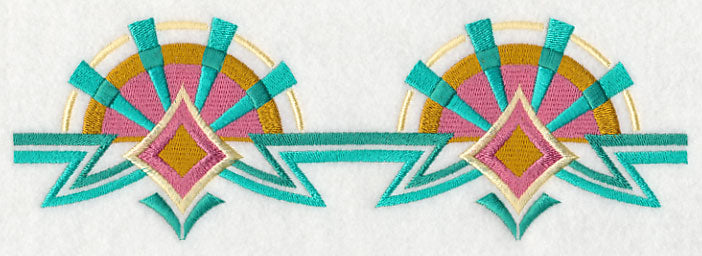 Art Deco Sunburst Border