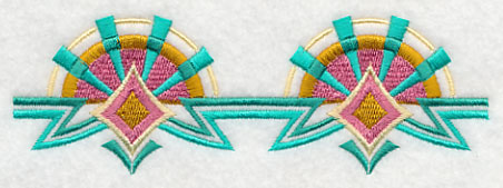 Art Deco Sunburst Border