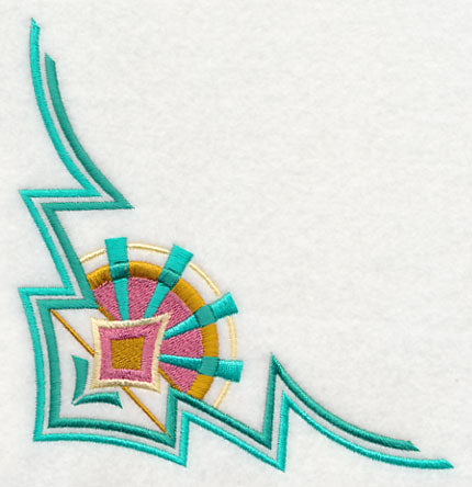 Art Deco Sunburst Corner