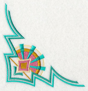 Art Deco Sunburst Corner