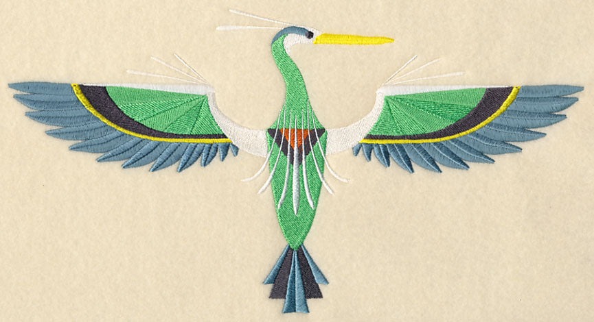 Art Deco Great Blue Heron