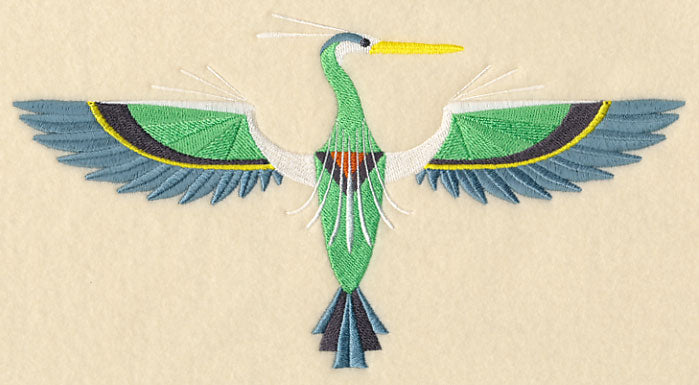 Art Deco Great Blue Heron